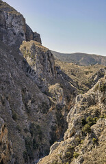 Landscape with Topolia gorge on the island of Crete
