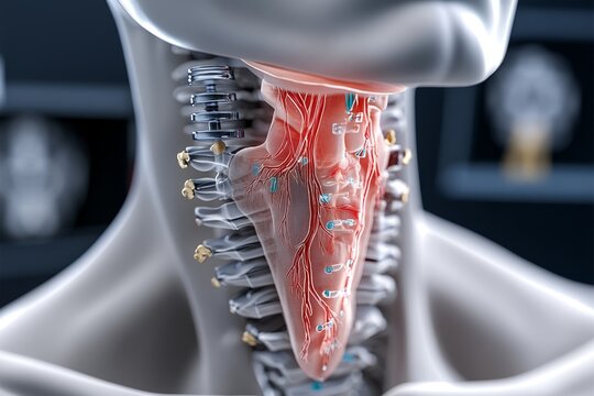 Thyroidectomy and scar visibility visualized in a clean design, focusing on the incision locations and factors that affect scar appearance