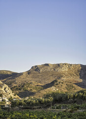 Mountainous landscape near the village of platanos in Crete