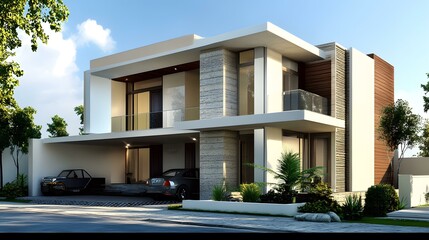 Modern Architecture House Design With Landscaping