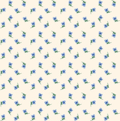 Flowers seamless pattern. vector illustration. Abstract flowers, floral vector with leaves