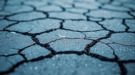 Obraz premium A close-up of a street artist's chalk drawing on rough, cracked pavement, creating a gritty urban scene chalk drawing, gritty, street ground