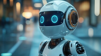 Representation of AI-powered chatbots in customer service, focusing on efficiency and customer satisfaction in digital marketing