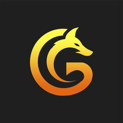 the logo of a fox with the letter g on it