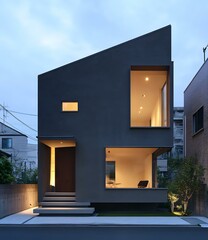 Modern House Design with Large Windows