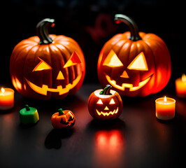 Halloween theme pumpkin night holiday Microchiroptera ghosts	