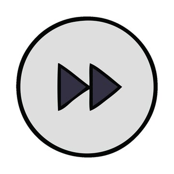 cute cartoon of a fast forward button