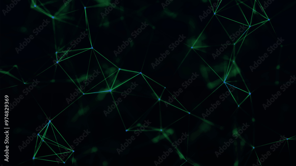 Poster abstract background with connecting dots and lines. network connection structure. plexus effect. 3d 