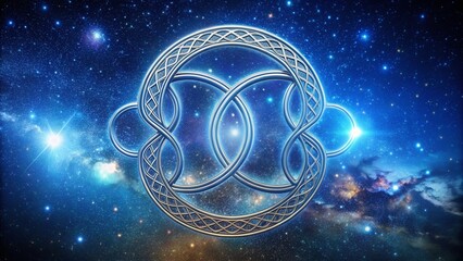 A stylized representation of the Gemini symbol, featuring a pair of intertwined spirals, symbolizing harmony and