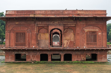 The Red Fort, also known as Lal Qila is a historic fort in Delhi, India. The view from the inside