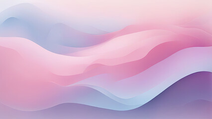 A soft abstract background featuring smooth pastel waves of pink, purple, and blue. The flowing gradient design creates a calm, dreamy effect, perfect for presentations, web design, and branding.