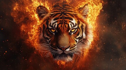 potrait of fire tiger © rifai_art