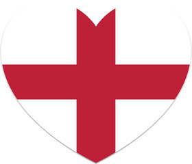 Obraz premium England heart shape flag icon