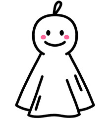 맑음이 인형 테루테루보즈 일러스트