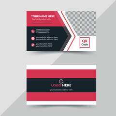 Modern business card template red black colors,creative business card, Clean Corporate Business Card Layout with Red, Red Corporate Business Card Layout, modern business card design.