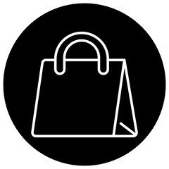 A simple line drawing of a shopping bag, symbolizing retail and commerce.