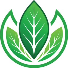 Green leaf ecology nature element vector logo, Leaf Icon, green leaf vector,
