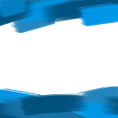 Modern blue brush design element transparent background, frame brush design template