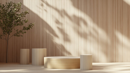 Wooden Podium Display.