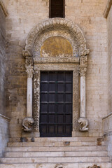 Old door in the old town of Bari, Puglia, Italy