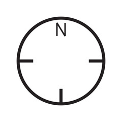 Architectural north arrow and compass outline vector