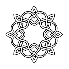 Celtic Irish knot vector design with interwind pattern art