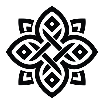 Celtic Irish knot vector design with interwind pattern art