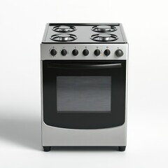 Fototapeta premium A high-resolution shot of a compact electric stove, isolate on white background
