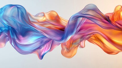 Obraz premium Abstract flowing fabric with vibrant colors and soft texture.