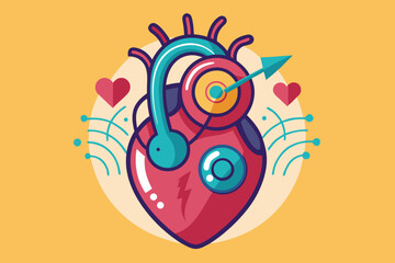 Diagnosis of heart icon