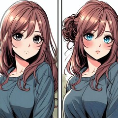 chicas Manga, dibujos, estilo comic.