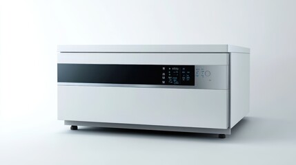 Fototapeta premium A modern countertop dishwasher, isolate on white background