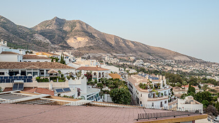 Obraz premium view of old part of benalmadena from above