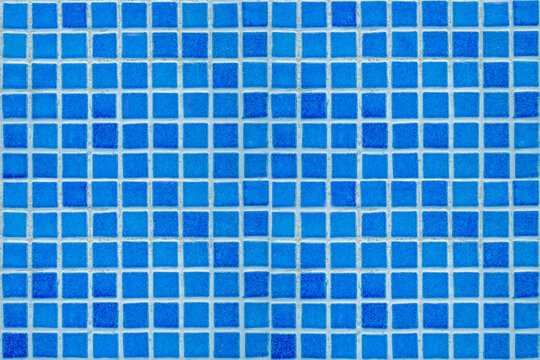 blue ceramic tile with 216 squares in rectangular form with white filling