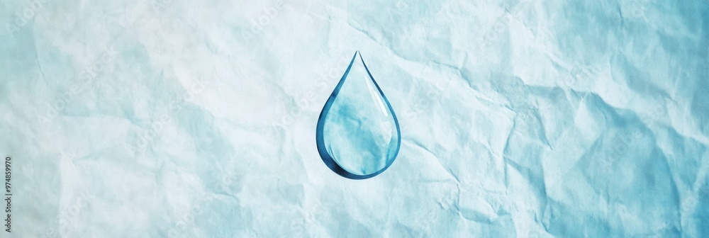Leinwandbilder this design showcases a delicate water drop symbolizing hydration and freshness, set against a light