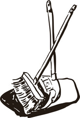 Home cleaning hygiene household work detailed doodle outline. Perfect for wallpaper, template, banner, wall decor . Vector illustration