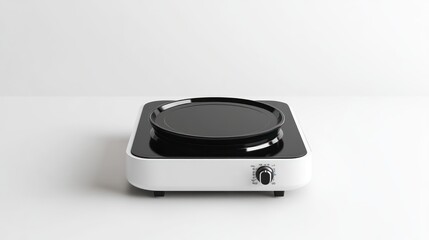 A portable induction cooktop, isolate on white background