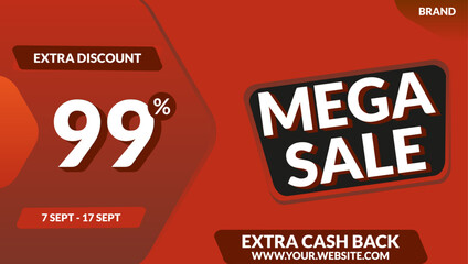 Mega Sale Poster, Modern and Unique Design