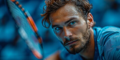 Obraz premium Close-up Portrait of a Tennis Player