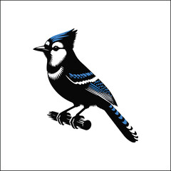 bird, crow, black, animal, wildlife, nature, raven, magpie, beak, white, wild, birds, feather, branch, isolated, avian, feathers
blue jay on a branch
