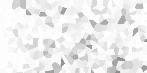 Abstract geometric pattern of gray and white irregular shapes mosaic tiles vector art Illustration. Light gray and white Broken Stained Glass Background with White lines. Voronoi diagram background.