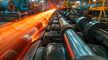 Fototapeta premium Red Hot Steel Production
