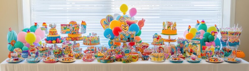 Fototapeta premium A birthday party with a specific theme, complete with costumes and matching decor