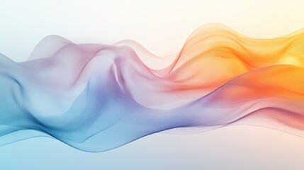 Ethereal Wave Patterns on Transparent Abstract Background with Delicate Colors and Innovative Concepts