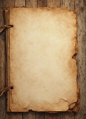a very old parchment on an old wooden table