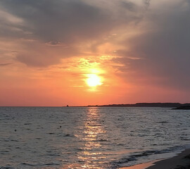 Sunset Over The Sea.