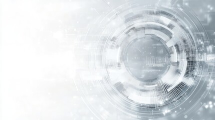 Obraz premium Abstract Grey and White Technology Background. AI generated illustration