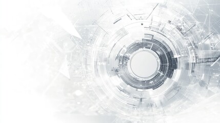 Obraz premium Abstract Grey and White Technology Background. AI generated illustration