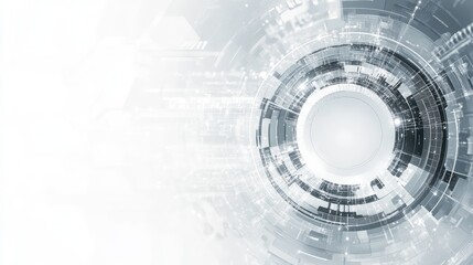 Obraz premium Abstract Grey and White Technology Background. AI generated illustration