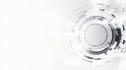 Obraz premium Abstract Grey and White Technology Background. AI generated illustration